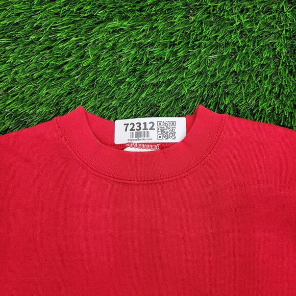 Vintage 90s Tultex Sweatshirt L/XL 22x26 Red - Picture 10 of 11